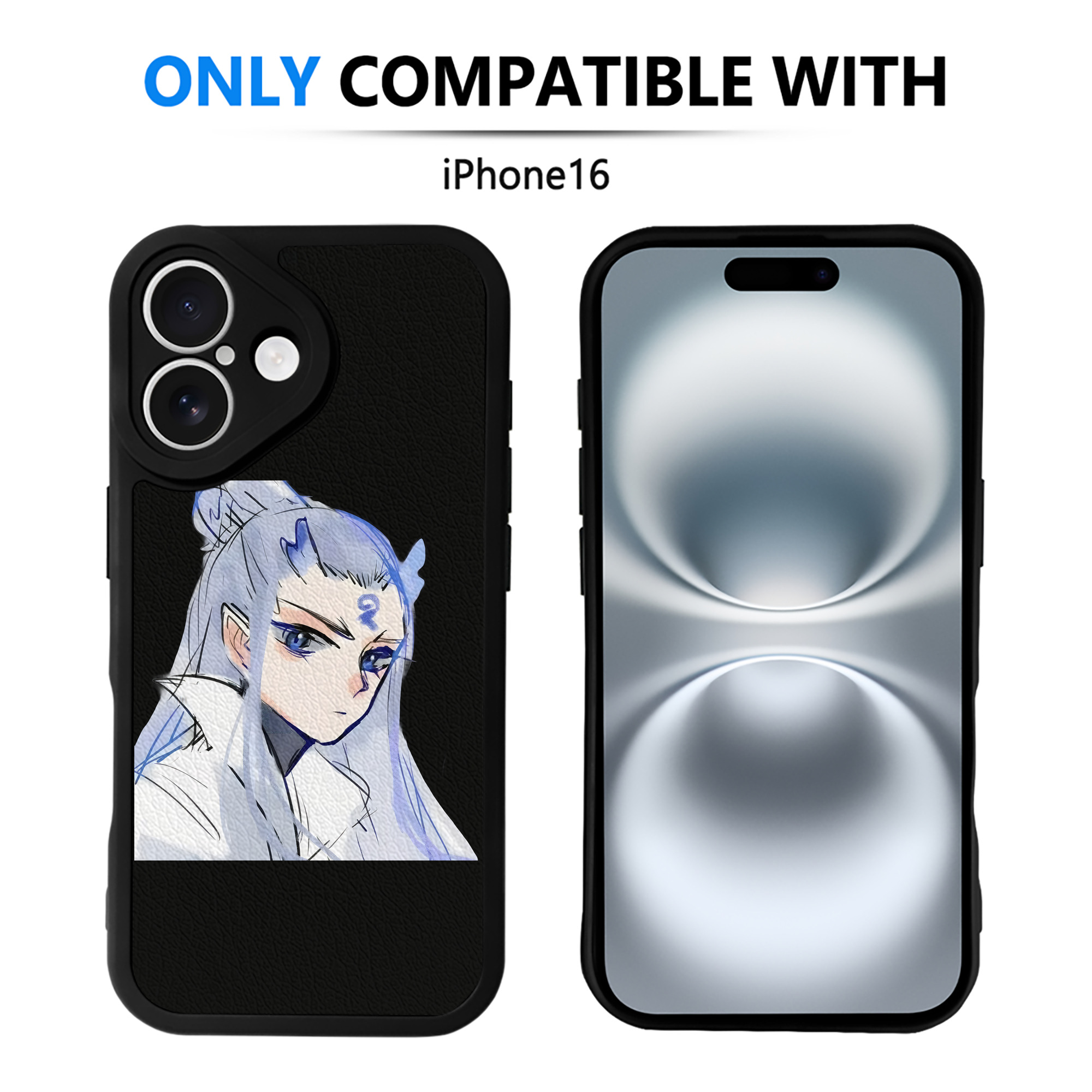 （画像用） Ne Zha 2 ナタ 魔童の大暴れ 【iPhone 16シリーズ対応】シリコンスマホケース（レザー調） 材質：シリコン